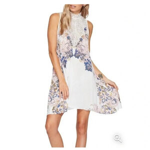 Free People Intimately Ivory Pink Lace Marsha Slip Dress